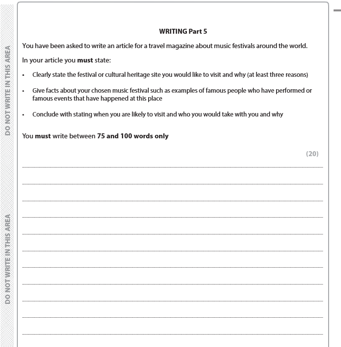 16. ESL Living Cultures - Writing Practice Music Festivals